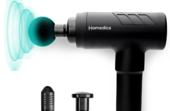 Homedics Rechargeable Therapist Select Percussion Deep Tissue Massage Gun – 5 Speeds for Targeted Muscle Relief