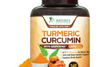 Powerful Turmeric Curcumin Supplement 1950mg with Black Pepper Extract 95% Curcuminoids – High Absorption Ultra Potent Turmeric Capsules with BioPerine, Nature’s Turmeric Pills for Joint Support – 240 Capsules